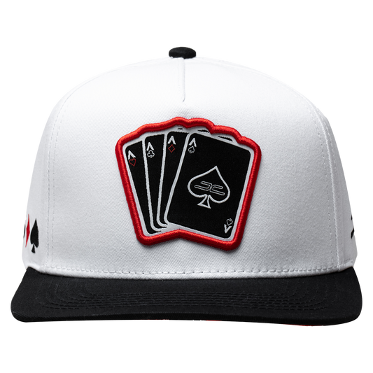 JC HATS POKER WHITE