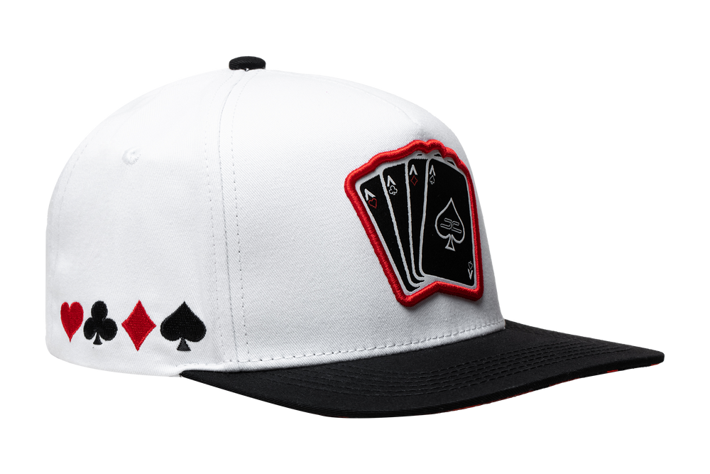 JC HATS POKER WHITE